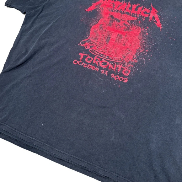 Vintage Y2K Metallica Tour Toronto October 2009 Show Your Scars T Shirt Mens XL - Picture 5 of 11